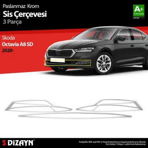 S-Dizayn Skoda Octavia A8 Krom Sis Çerçevesi 3 Prç. 2020-2024Araca &Ouml;zel Krom Aksesuar&Uuml;r&uuml;n &Ouml;zellikleri:Krom &uuml;r&uuml;nler ara&ccedil; &uu