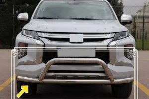 Mercedes-Benz X-Class Uyumlu Off Road Ön Koruma Krom Faceoff Chrome 2017-2020 Pst15 Parça