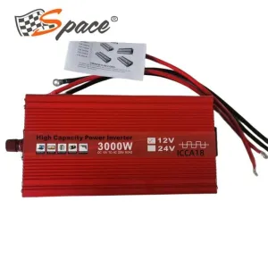 oto uzay uyumlu İnvertör kırmızı 12V/24V-220V 3000W yarım sinüs / ICCA18 modelleri Oto Aksesuar Shop'de. Kaliteli malzeme, hızlı kargo ve güvenli alışverişle