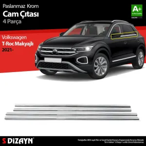 S-Dizayn VW T-Roc Makyajlı Krom Cam Çıtası 4 Prç. 2021 ÜzeriAraca &Ouml;zel Krom Aksesuar&Uuml;r&uuml;n &Ouml;zellikleri:Krom &uuml;r&uuml;nler ara&ccedil; &uum
