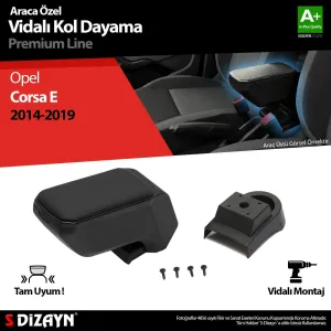 S-Dizayn Opel Corsa E ABS Vidalı Kol Dayama Kolçak Siyah 2014-2019 A+Kalite						                Araca &Ouml;zel Ge&ccedil;me Kol&ccedil;ak&bull; Aracınızın kon