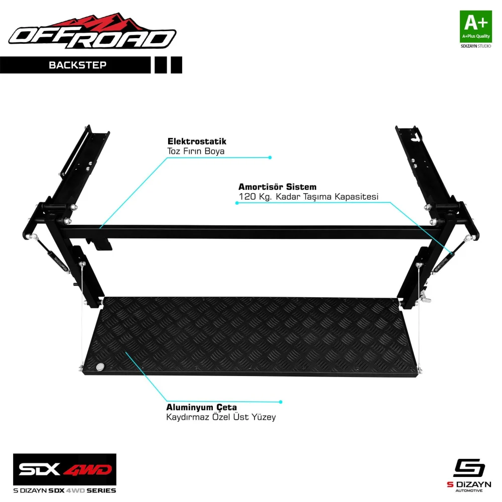 Drs Tuning SDX 4WD Off Road Pickup Kasa Basamağı BackStep Universal