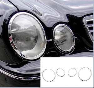 Mercedes W210 Uyumlu 1995 2001 Ön Far Kaplama ABS Krom ParçaDRS Tuning kalitesiyle tanışın! Özel olarak Mercedes W210 model araçlar için üretilen bu ürün, otomo