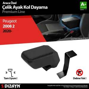 S-Dizayn Peugeot 2008 Kol Dayama Kolçak Çelik Ayaklı ABS Siyah 2020-2023 A+Kalite						                Araca &Ouml;zel &Ccedil;elik Ayaklı Kol&ccedil;ak
&bull; 