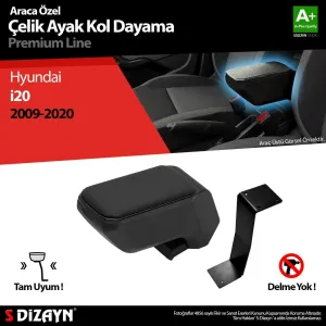 Drs Tuning Hyundai I20 Kol Dayama Kolçak Çelik Ayaklı Abs Siyah 2009-2021 A+Kalite