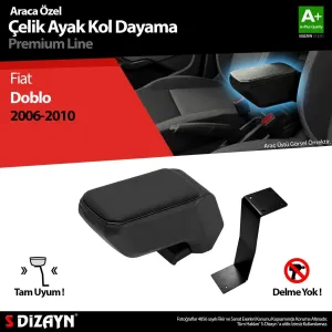 Drs Tuning Fiat Doblo Kol Dayama Kolçak Çelik Ayaklı Abs Siyah 2006-2012 A+Kalite