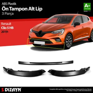 Renault Clio 2019-2023 (BJA) uyumlu 5 Hatchback ABS Plastik Ön Tampon Alt Lip 3 Parça. 2019 Üzeri A+Kalite Parça modelleri Oto Aksesuar Shop'de. Kaliteli