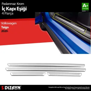 S-Dizayn VW Taigo Krom İç Kapı Eşiği 4 Prç. 2020 ÜzeriAraca &Ouml;zel Krom Aksesuar&Uuml;r&uuml;n &Ouml;zellikleri:Krom &uuml;r&uuml;nler ara&ccedil; &uuml;zeri