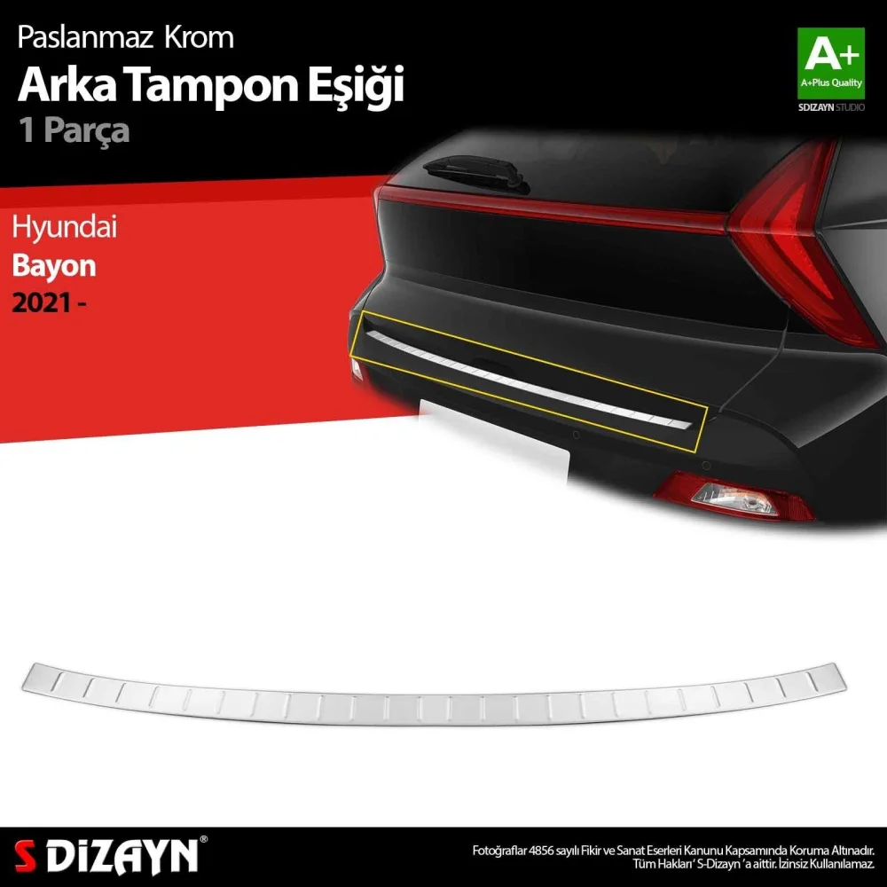 Drs Tuning Hyundai Bayon Krom Arka Tampon Eşiği 2021 Üzeri
