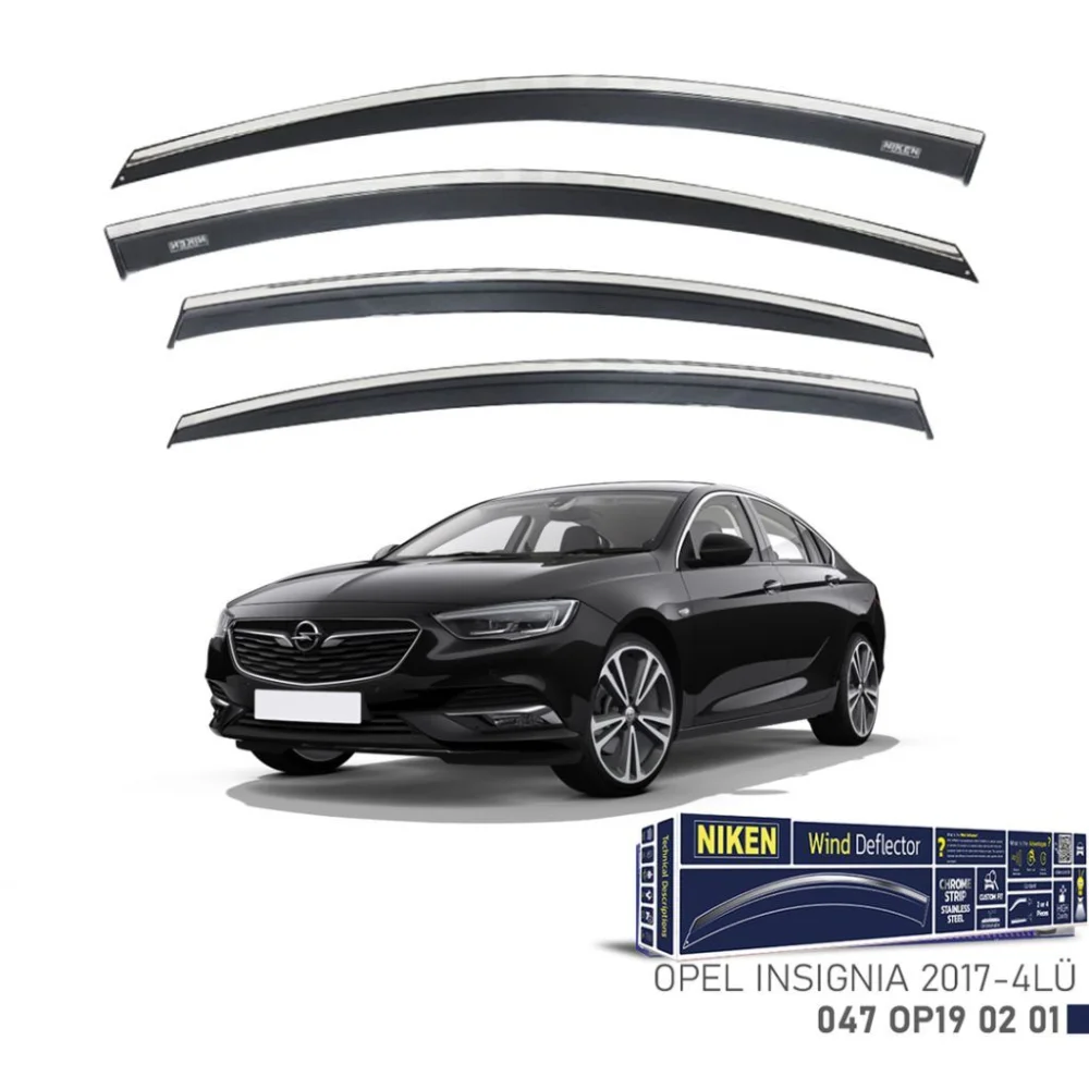 Niken Opel Uyumlu Insignia 2017- Kromlu Cam Rüzgarlığı 4Lü Parça