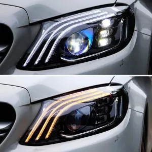 W205 C Uyumlu Serisi İçin Maybach Görünüm LED Far (14-20) Parça - Görsel 2
