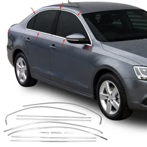 Volkswagen Jetta Uyumlu Cam Çerçevesi 2014-2018 Paslanmaz Çelik ParçaDRS Tuning kalitesiyle tanışın! Özel olarak Volkswagen  model araçlar için üretilen bu ürün
