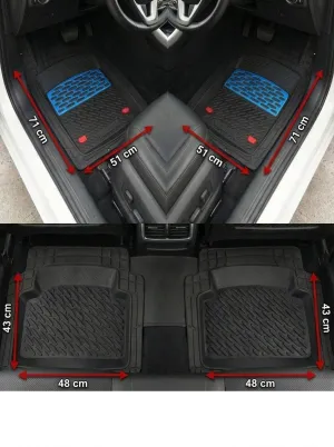 Chevrolet Uyumlu Epica Havuzlu Universal Paspas Krom Mavi Parça - Görsel 2