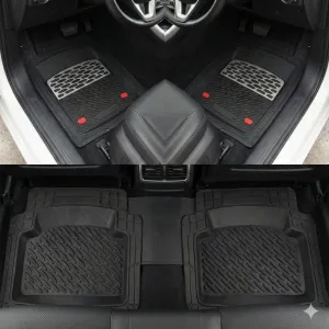Hyundai Uyumlu Atos Mx 1997-2014 Havuzlu Universal Paspas Krom Karbon Parça
