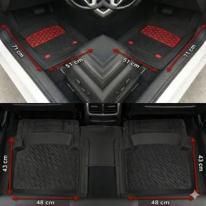 Drs Tuning Uyumlu Bora Havuzlu Universal Paspas Krom Kırmızı Parça - Görsel 2