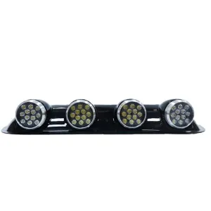 Space Offroad Sis Lambası 12X4 Led Yuvarlak Siyah /Lass243 thumb 3