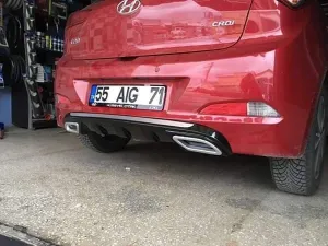 Hyundai İ20 Uyumlu Egzoz Görünüm Difüzör (Plastik)