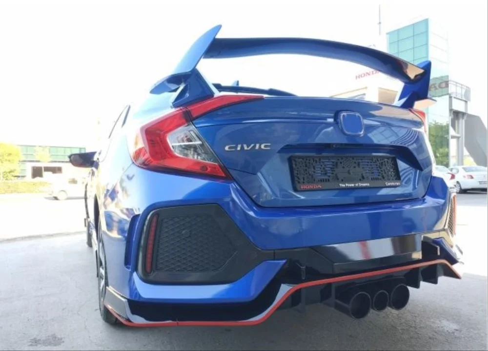 Honda Civic Uyumlu Fc5 2016-2020 Type-R Arka Tampon Lıp