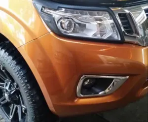 Nissan Navara Uyumlu 2015-2020 Far Çerçevesi Kaplama Siyah - Görsel 4