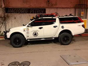 Mitsubishi L200 Uyumlu 2008-2014 İç Kapı Kolu Kaplama Siyah - Görsel 2