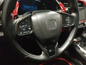 Honda Civic Uyumlu Fc5 2016-2020 Direksiyon Vites Konsol Karbon Set - Görsel 3