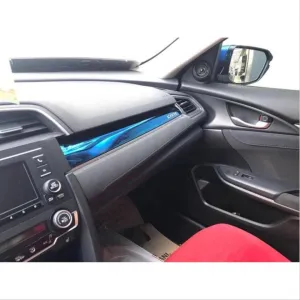 Honda Civic Uyumlu Fc5 2016-2020 İç Kaplama Set Mavi 7 Parça - Görsel 2
