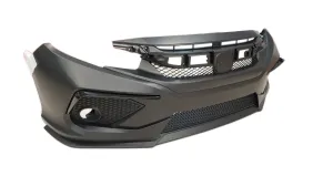 Honda Civic Uyumlu Concept Model Ön Tampon Ek Piano Black Detaylı - Görsel 2