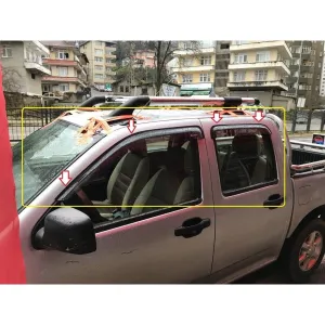 İsuzu D-Max Uyumlu D Max Cam Rüzgarlığı 2007-2011 Arası İthal Benekli Model (Yazısız)
