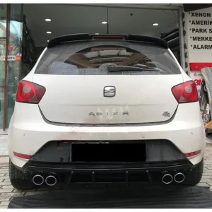 Seat İbiza Uyumlu Difüzör 6J Plastik Piano Black 4 Çıkış Egzoz
