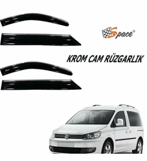 Volkswagen Caddy 2006-2012 Krom Cam Rüzgarlığı 1.2 Mm 2'Li 460