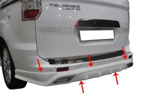 Ford Courier B460 Uyumlu Arka Tampon Altı Difüzör Md. Fiber 2014 Ve Sonrası