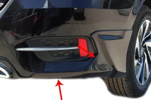 Honda Civic Uyumlu 10 Arka Tampon Altı 2 Parça Fiber 2016 Ve Sonrası