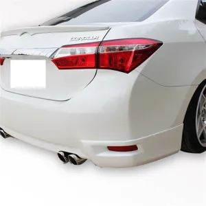 Toyota Corolla 11 Uyumlu E170 Arka Tampon Altı 2 Parça Fiber 2014 Ve Sonrası