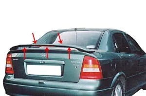 Opel Astra 1998-2004 (G) uyumlu G Sedan Spoiler Bagaj Yüksek (Işıklı) Fiber 1998-2009 modelleri Oto Aksesuar Shop'de. Kaliteli malzeme, hızlı kargo ve güvenli
