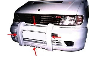 Mercedes-Benz Vito Uyumlu W638 Ön Koruma Fiber 1996-2003