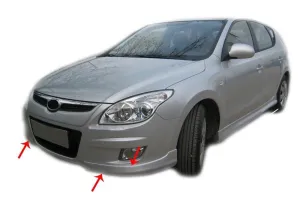 Hyundai İ30 Uyumlu Fd Ön Tampon Altı 2 Parça Fiber 2007-2012