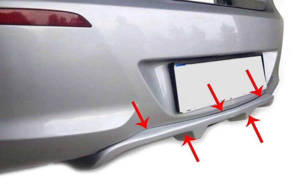 Hyundai İ20 Uyumlu Arka Orta Tampon (Difüzör) Fiber 2012-2014