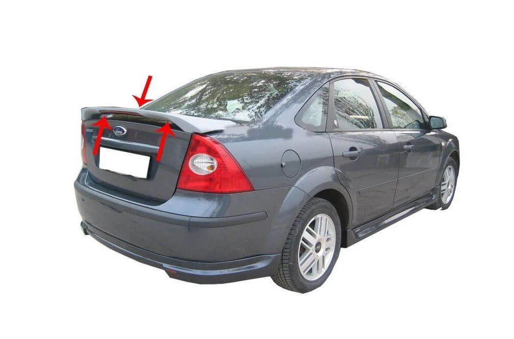 Ford Focus Uyumlu 2 Sedan Spoiler Bagaj Yüksek (Işıklı) Fiber 2005-2011