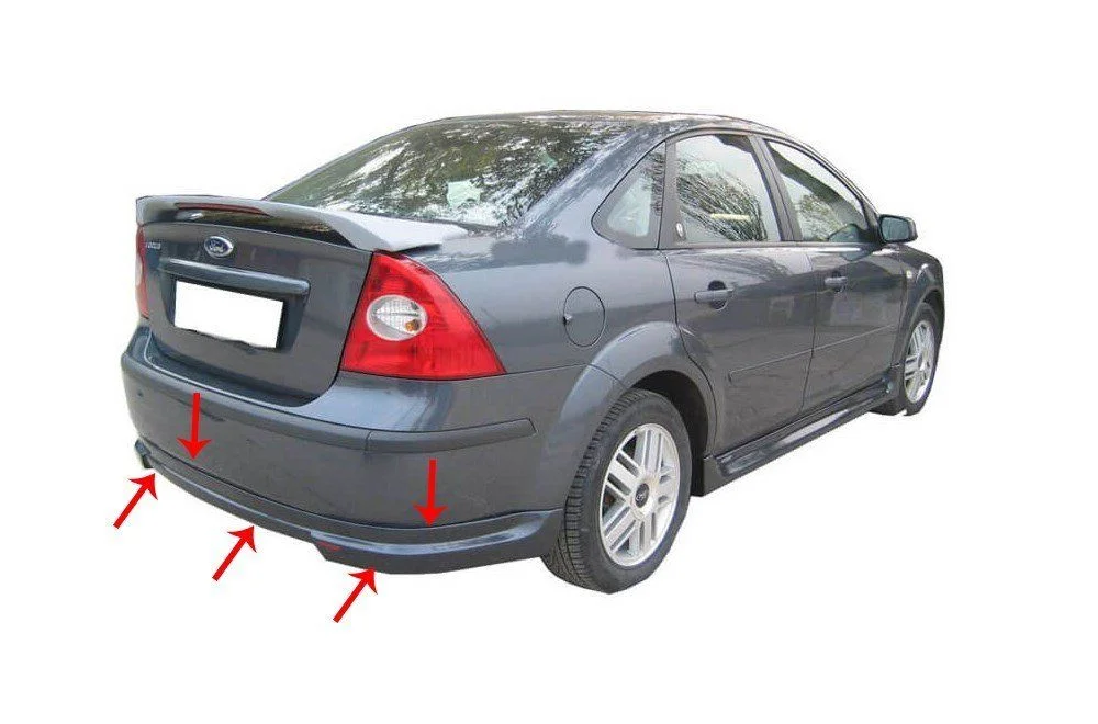Ford Focus Uyumlu 2 Sedan Arka Tampon Altı Fiber 2005-2007