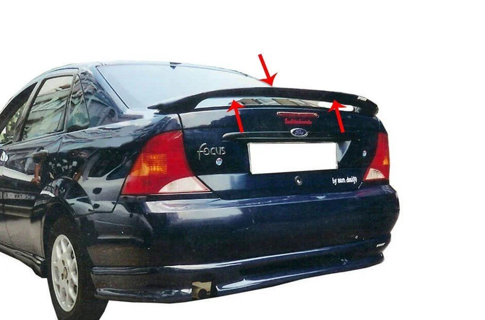 Focus Uyumlu 1 Sedan Spoiler Bagaj Yüksek Işıksız Fiber 1998-2005