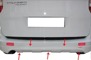 Ford Courier B460 Uyumlu Arka Tampon Altı Fiber 2014 Ve Sonrası