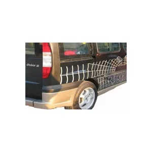 Fiat Doblo 223 Uyumlu 1 Arka Tampon Altı 2 Parça (Sensörsüz) Fiber 2000-2010