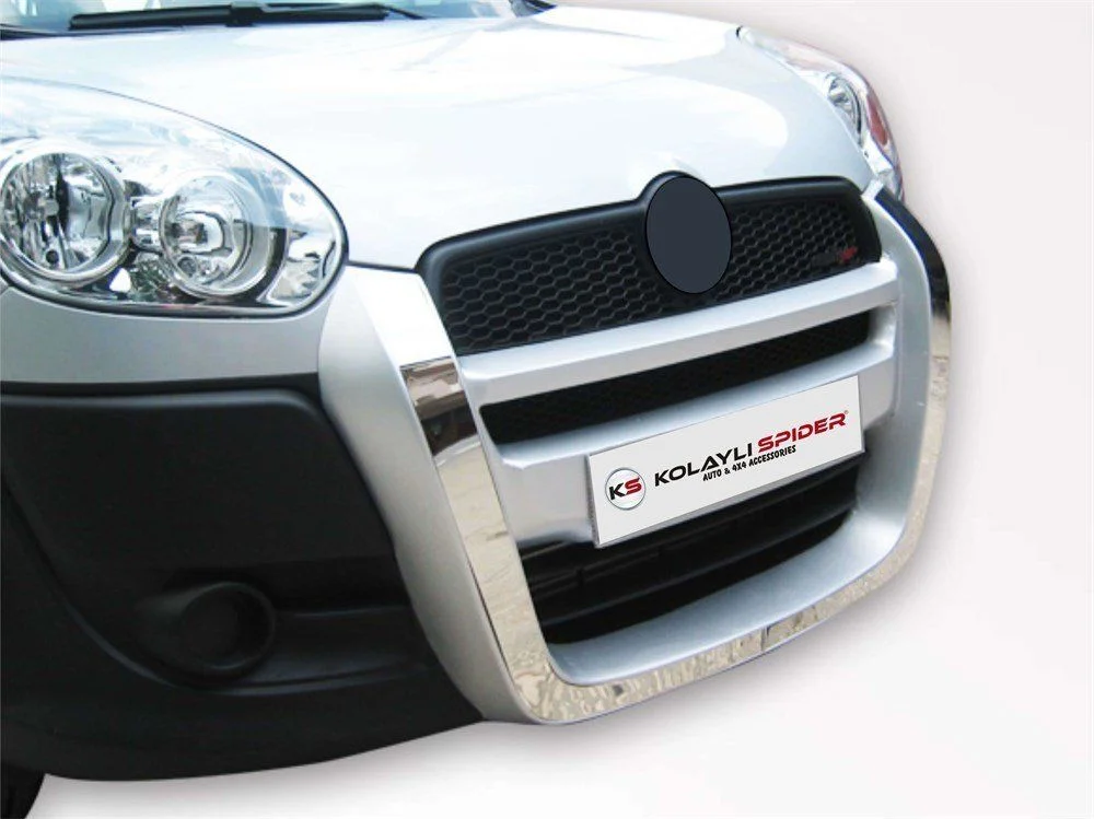 Fiat Doblo Uyumlu 2 Ön Koruma Kromlu Fiber 2010 Ve Sonrası