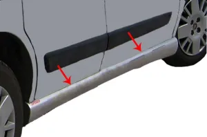 Citroen Nemo Uyumlu Marşpiyel 2 Parça Fiber 2008 Ve Sonrası
