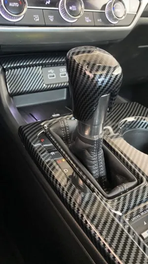 2022 Civic Uyumlu Vites Konsol Kaplama - Karbon thumb 4
