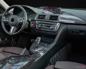 Bmw 3 Uyumlu Serisi F30 Vites Konsol Kaplama - Karbon - Görsel 2