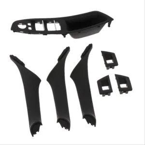 Bmw 5 Uyumlu Serisi F10 2010-2016 Kapı Kolçak Kaplama Siyah thumb 1