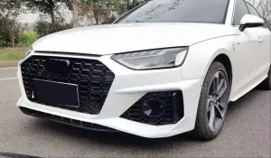 Audi A4 Uyumlu 2019-2021 Rs4 Ön Tampon Panjur Seti - Görsel 3