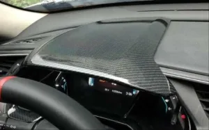 Honda Civic Uyumlu Fc5 Gösterge Üst Kaplama - Karbon - Görsel 2