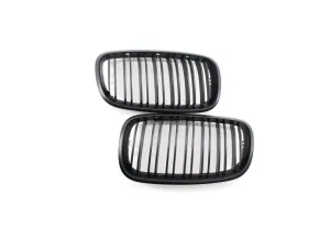 Bmw X5-X6 Uyumlu E70 (2008-2014) M Böbrek (Çift Çizgi Panjur) Piano Black thumb 2